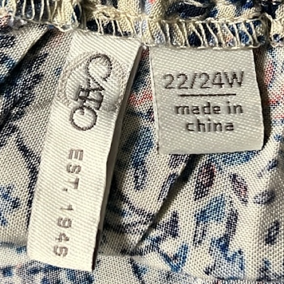 Cato, 100% Rayon, On/Off Shoulder, Elastic, Stretch, Casual Top, Multi, 22/24W - Picture 5 of 7